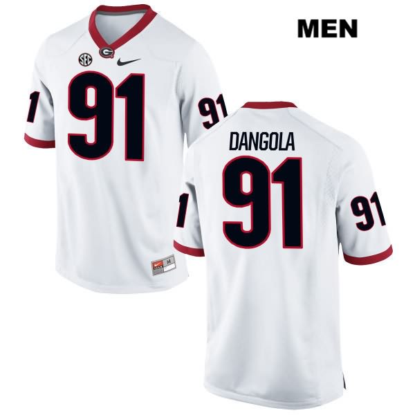 Georgia Bulldogs Men's Michael DAngola #91 NCAA Authentic White Nike Stitched College Football Jersey GFW8756EC
